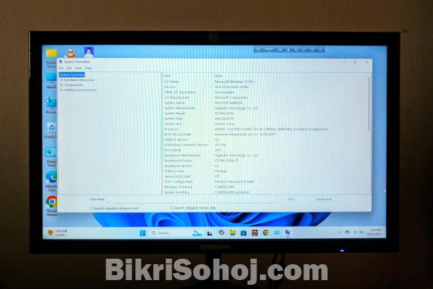 i5~8th Gen 12GB RAM +256 GB SSD+1TB HDD+Monitor+Table